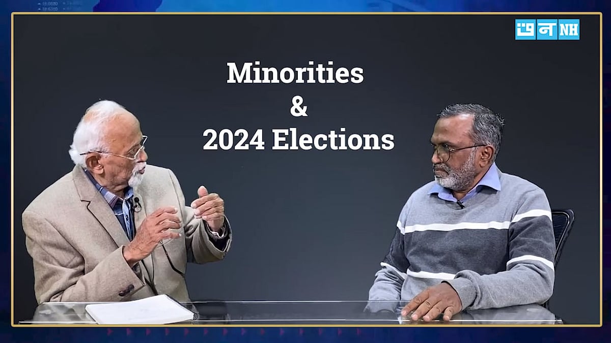 <div class="paragraphs"><p>سینئر صحافی ظفر آغا (بائیں) 2024 عام انتخابات سے متعلق اپنی رائے ظاہر کرتے ہوئے</p></div>