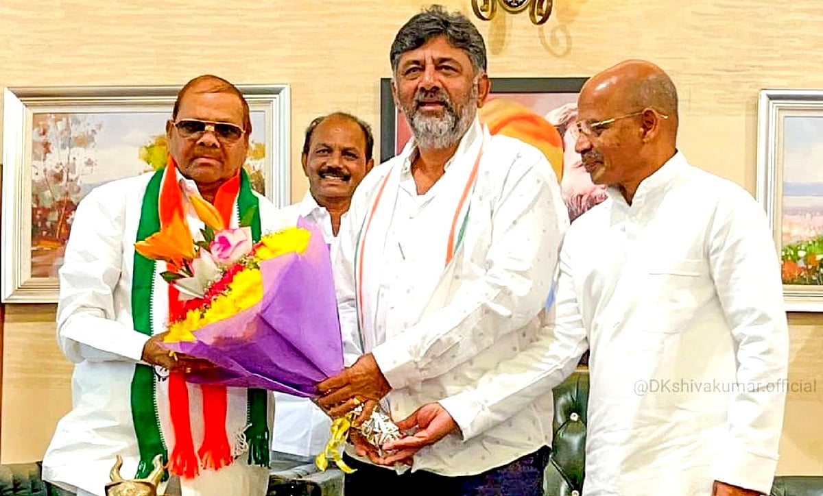 کرناٹک اسمبلی انتخاب سے قبل بابوراؤ نے بی جے پی کو دیا جھٹکا، کانگریس میں شمولیت کا اعلان