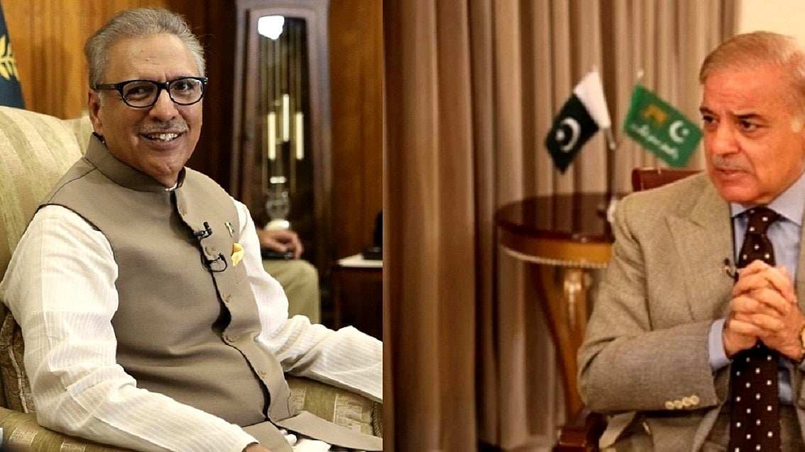 <div class="paragraphs"><p>شہباز شریف اور صدر ڈاکٹر عارف علوی، تصویر آئی اے این ایس</p></div>
