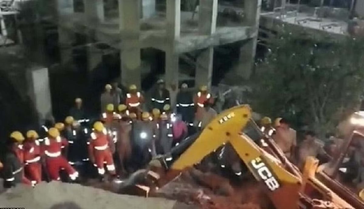 لکھنؤ میں زیر تعمیر ’ملٹی لیول پارکنگ‘ کی دیوار گرنے سے حادثہ، دو افراد ہلاک