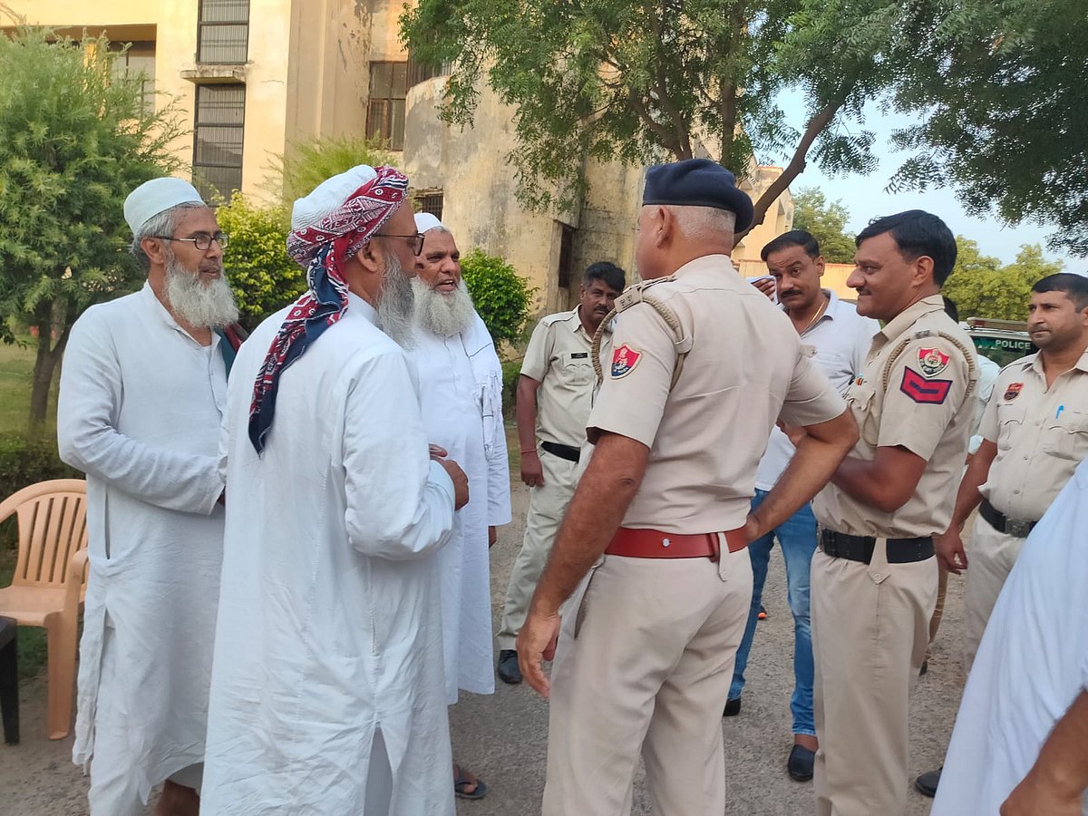جمعیۃ علماء ہند کے وفد کی نوح پولیس سپرنٹنڈنٹ سے ملاقات، بے قصوروں کی گرفتاری پر روک لگانے کا مطالبہ
