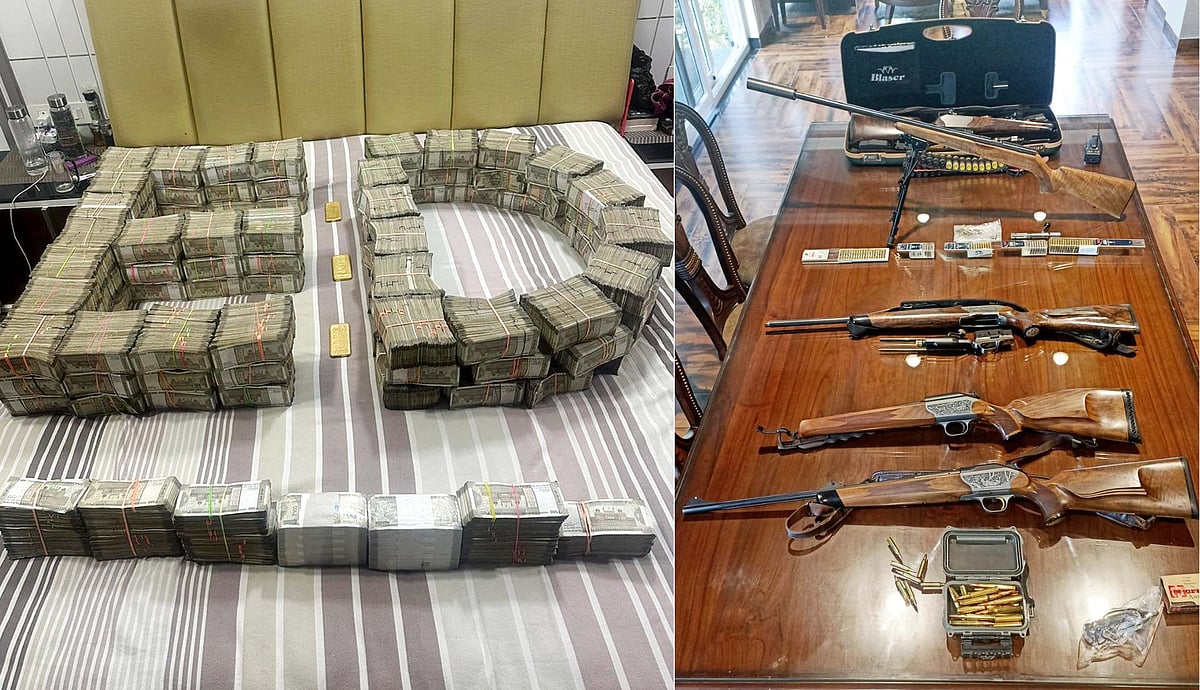 سابق رکن اسمبلی دلباغ سنگھ کے گھر سے غیر ملکی بندوقیں، سونے کی سلاخیں، شراب کے کارٹن اور دولت کا ذخیرہ برآمد