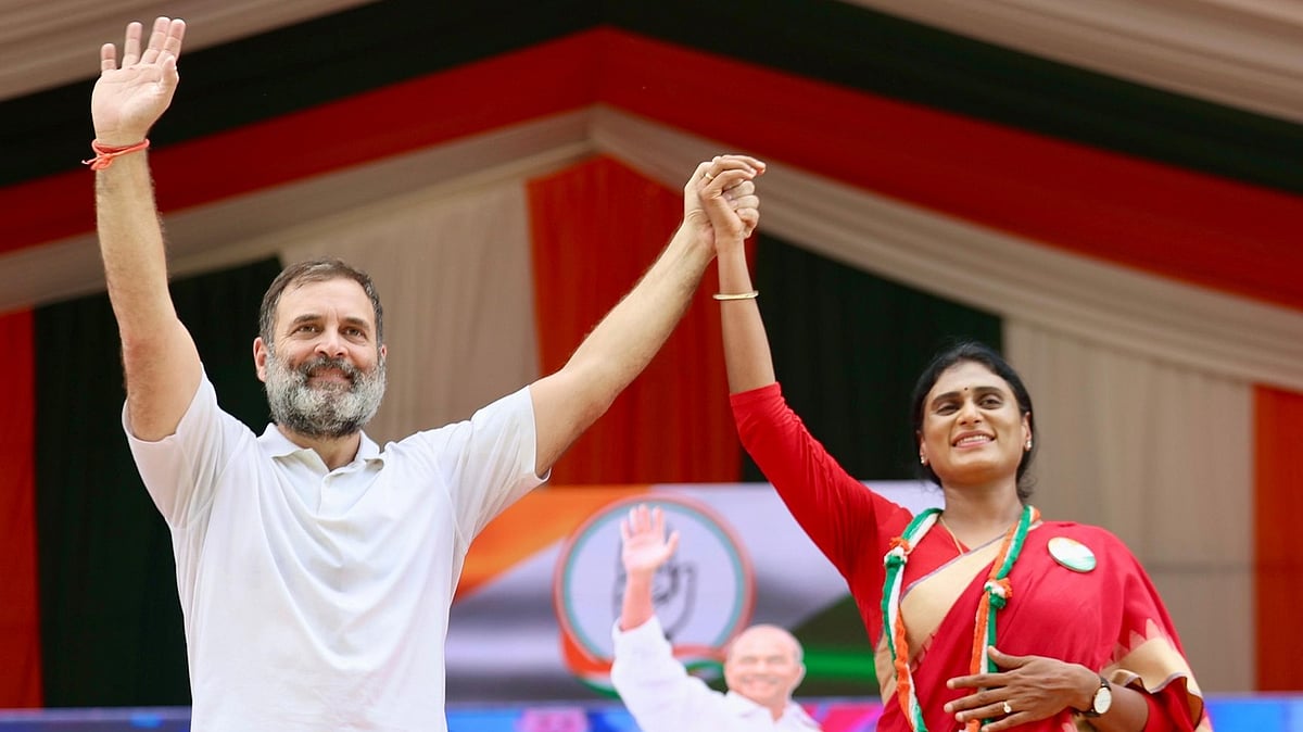 <div class="paragraphs"><p>راہل گاندھی اور وائی ایس شرمیلا، تصویر @INCIndia</p></div>