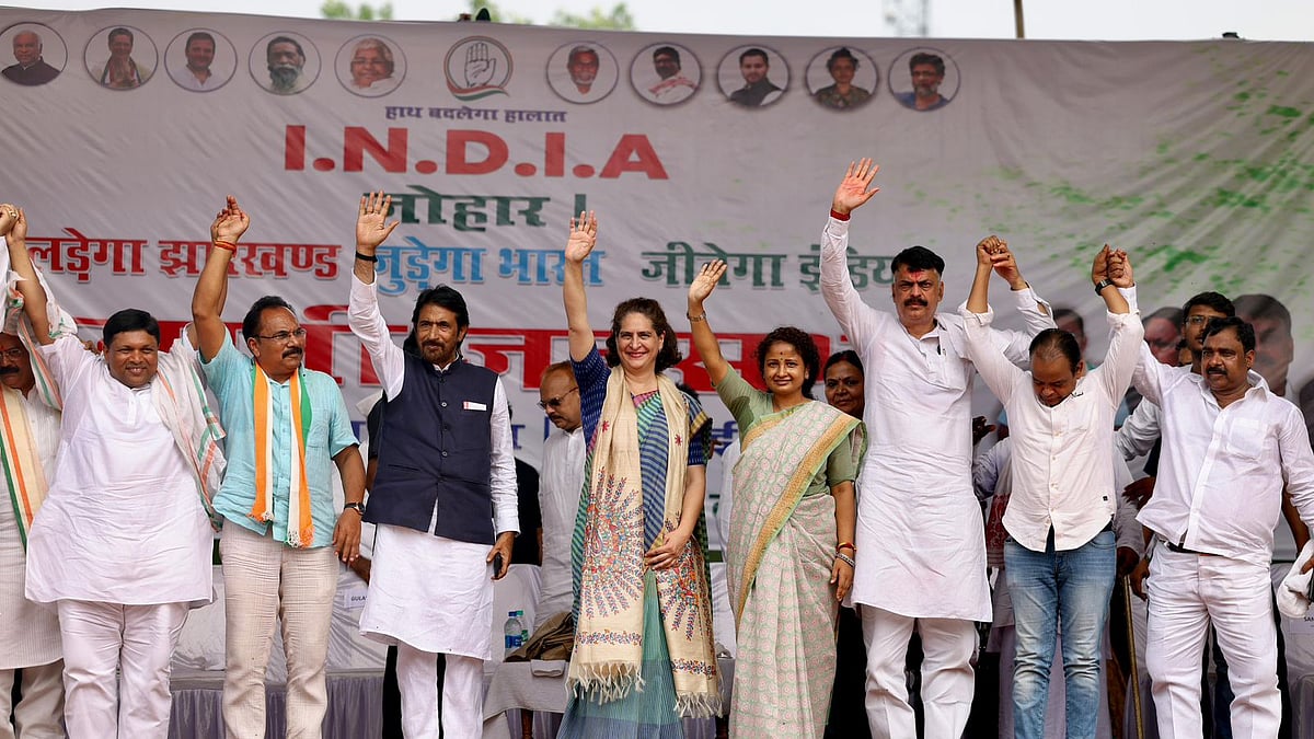 <div class="paragraphs"><p>جھارکھنڈ میں انڈیا اتحاد کے لیڈران کے ساتھ پرینکا گاندھی، تصویر @INCIndia</p></div>