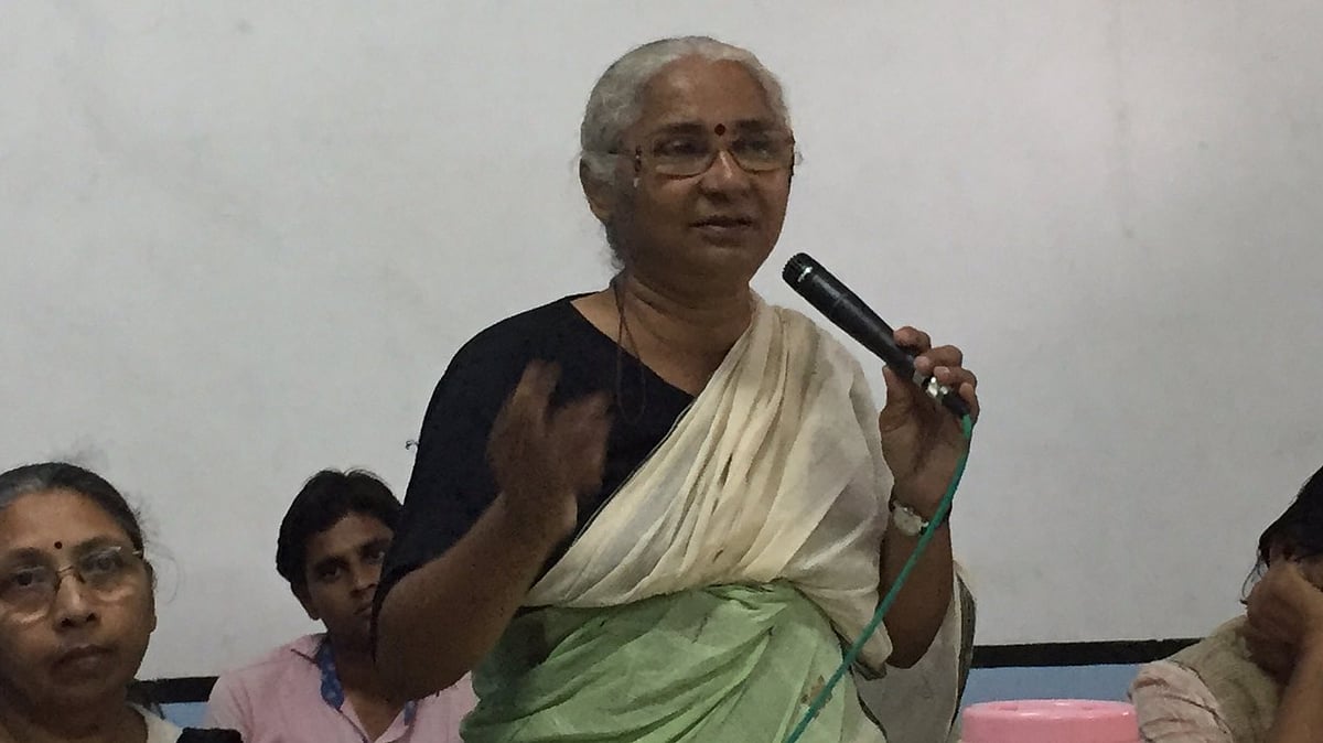 <div class="paragraphs"><p>میدھا پاٹکر/ تصویر: ’ایکس‘ @medhanarmada</p></div>