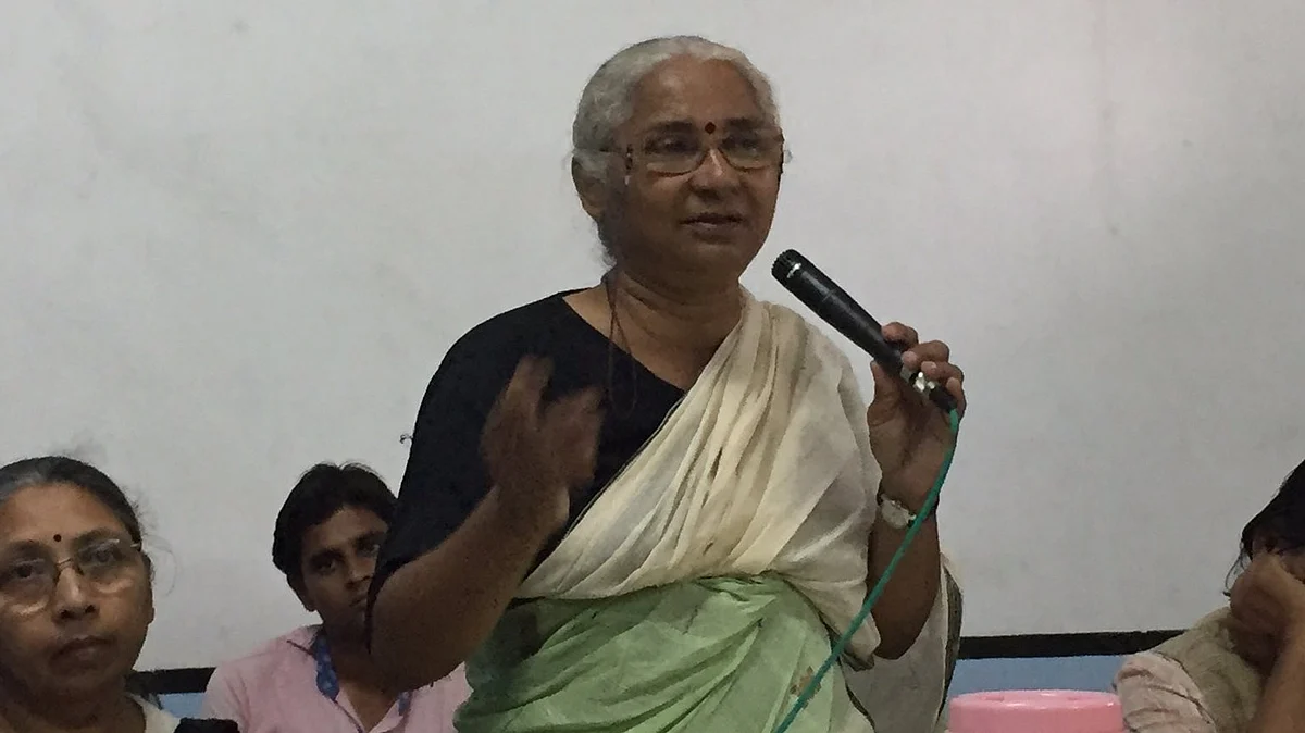 <div class="paragraphs"><p>میدھا پاٹکر/ تصویر: ’ایکس‘ @medhanarmada</p></div>