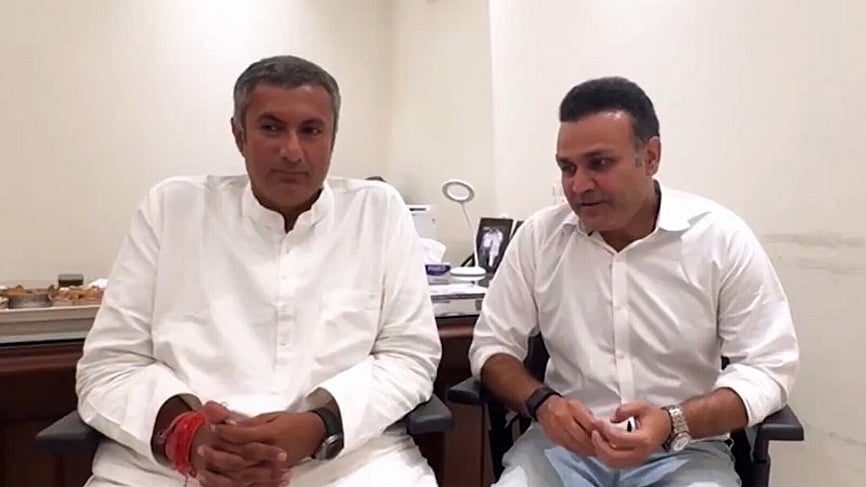 ہریانہ اسمبلی انتخاب میں وریندر سہواگ کی انٹری، کانگریس امیدوار کی حمایت میں توشام پہنچے