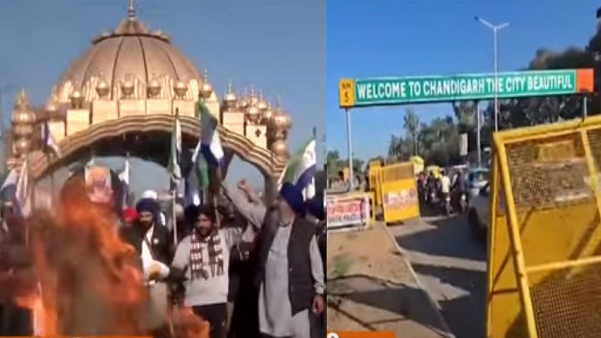 کسانوں کے چنڈی گڑھ داخلے پر روک، سرحد سیل، کئی کسان رہنما پولیس حراست میں