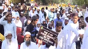 وقف ترمیمی بل کے خلاف جنتر منتر پر دھرنا اورمظاہرہ