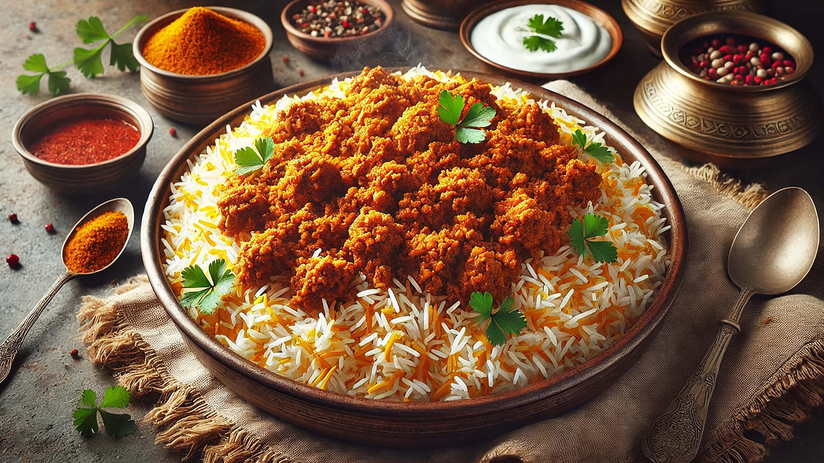 <div class="paragraphs"><p>ایرانی قیمہ پلاؤ / اے آئی</p></div>