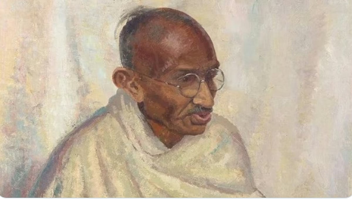  مہاتما گاندھی کی پینٹنگ 1.7 کروڑ روپے میں ہوئی نیلام، کلیئر لیٹن نے 94 سال قبل ’مہاتما‘ کو اتارا تھا کینواس پر