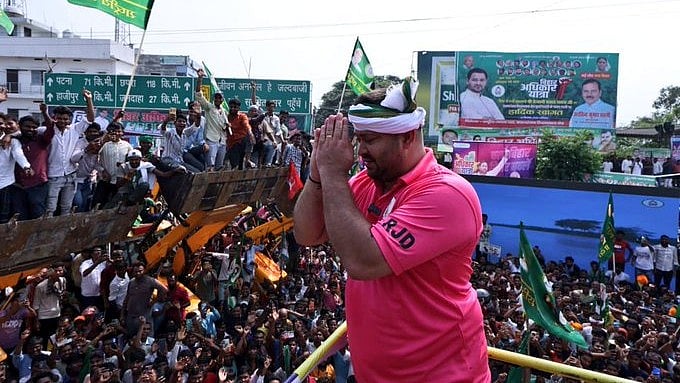 <div class="paragraphs"><p>’بہار ادھیکار یاترا‘ کے دوران تیجسوی یادو، تصویربشکریہ&nbsp;@RJDforIndia</p></div>