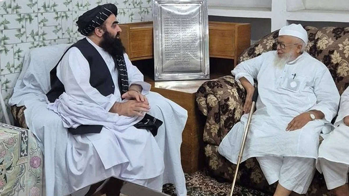<div class="paragraphs"><p>امیر متقی کی جمعیۃ علما ہند کے سبراہ مولانا ارشد مدنی سے ملاقات / تصویر بشکریہ ایکس</p></div>