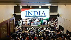 <div class="paragraphs"><p>انڈیا اتحاد کی پریس کانفرنس کا منظر، تصویر ’ایکس‘ @INCIndia</p></div>