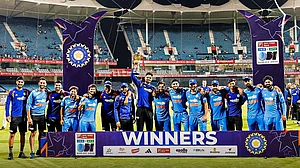 <div class="paragraphs"><p>فاتح ہندوستانی ٹیم، تصویر ’ایکس‘ @BCCI</p></div>