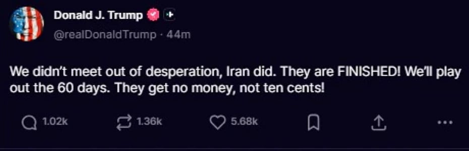 بے تاب امریکہ نہیں تھا، ایران تھا: ٹرمپ کا غصہ مجتبیٰ خامنہ ای پر پھوٹ پڑا