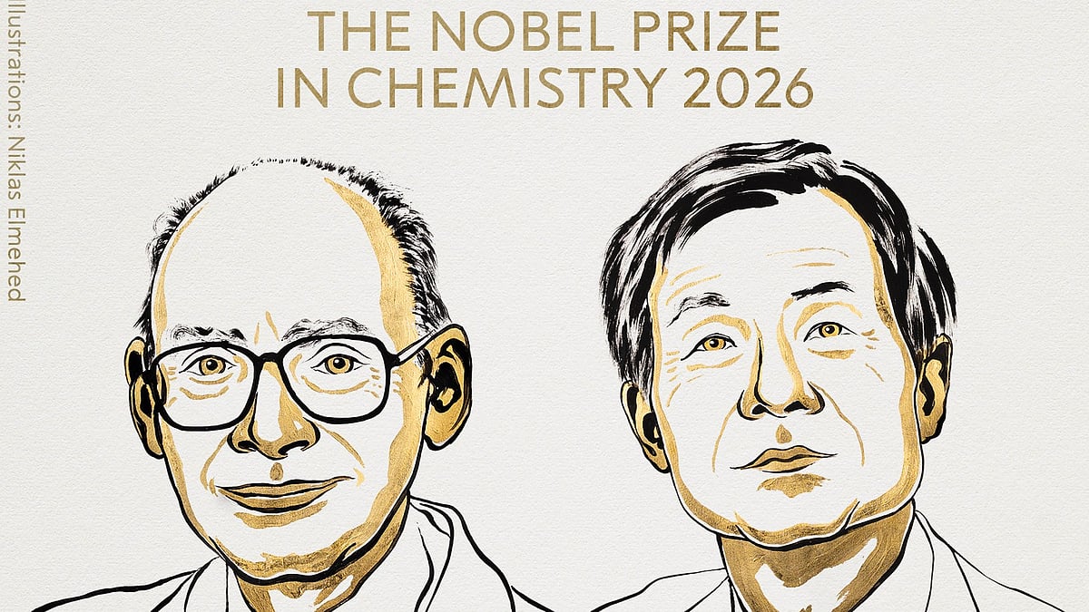 <div class="paragraphs"><p>ہینری کاگن اور کینسو سوآئی، تصویر سوشل میڈیا&nbsp;@NobelPrize</p></div>