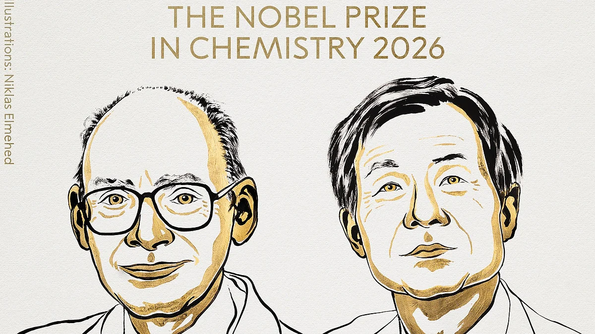 <div class="paragraphs"><p>ہینری کاگن اور کینسو سوآئی، تصویر سوشل میڈیا&nbsp;@NobelPrize</p></div>