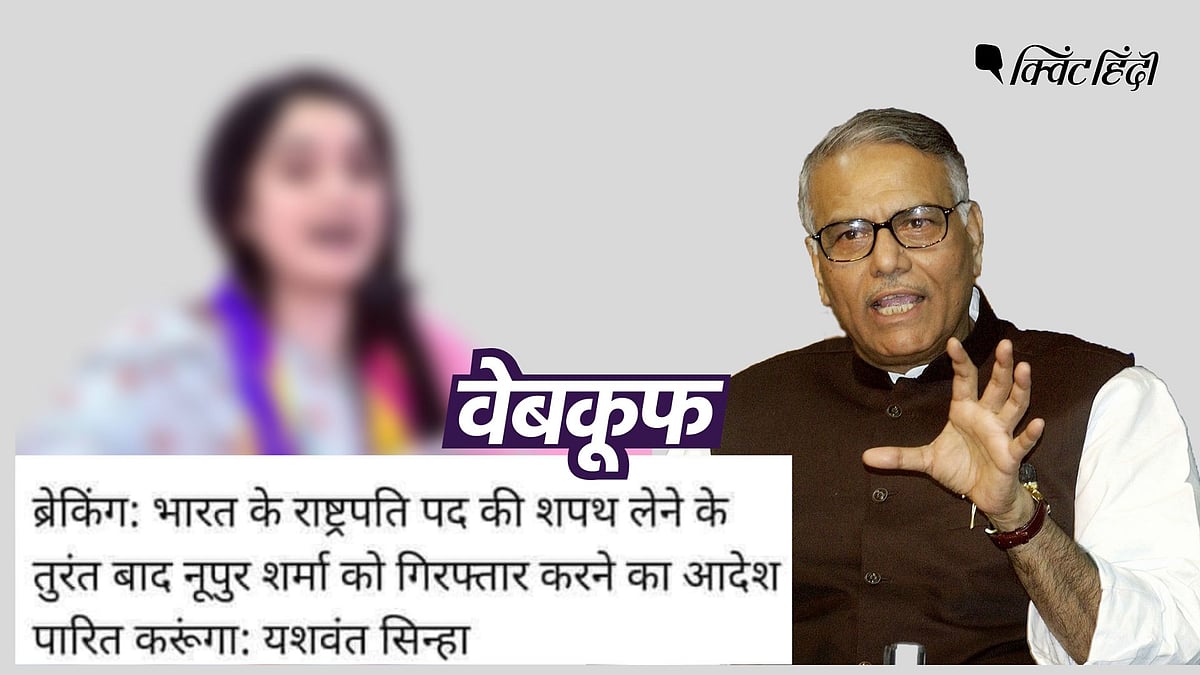 <div class="paragraphs"><p>यशवंत सिन्हा ने नूपुर शर्मा के बयानों की आलोचना कई बार की है, लेकिन ऐसा कोई बयान नहीं दिया.</p></div>