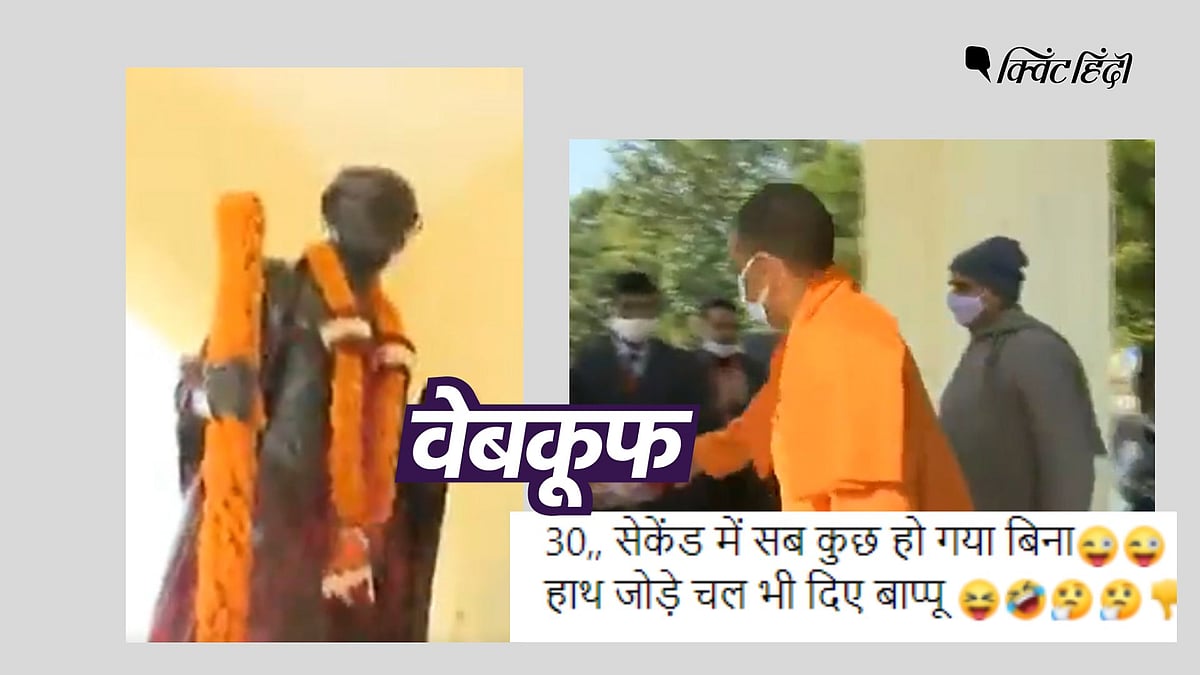 <div class="paragraphs"><p>वीडियो के लंबे वर्जन में सीएम योगी को प्रतिमा को झुककर प्रणाम करते देखा जा सकता है.</p></div>