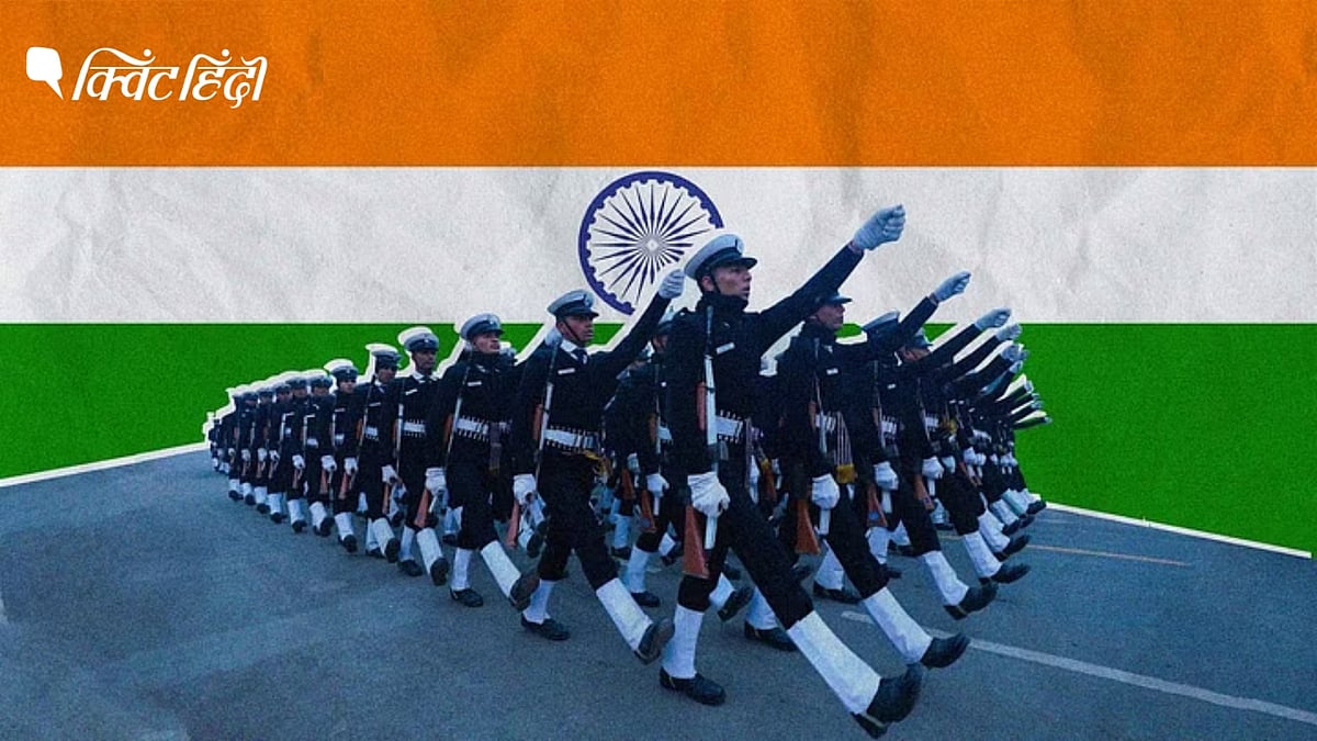 <div class="paragraphs"><p>गणतंत्र दिवस पर भारतीय सेना का सैन्य मार्च</p></div>