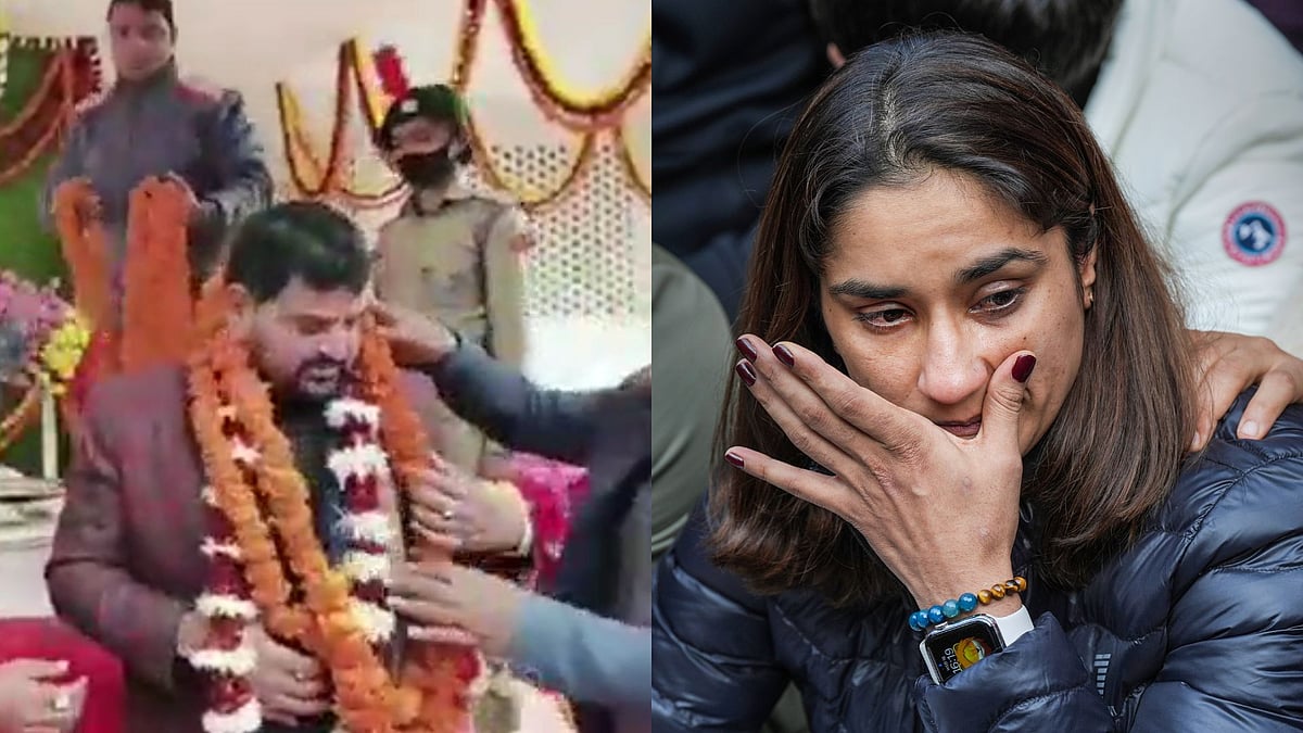<div class="paragraphs"><p>Brij Bhushan Sharan Singh and Protesting&nbsp;wrestler&nbsp;Vinesh Phogat </p></div>