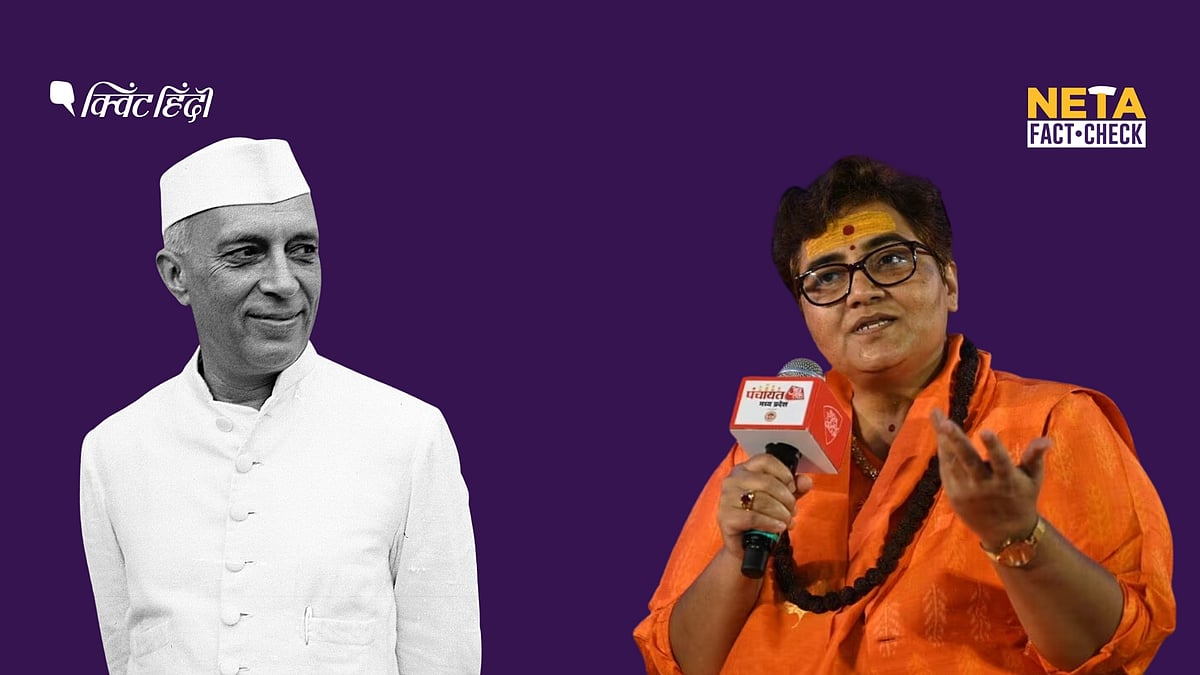 <div class="paragraphs"><p>प्रज्ञा ठाकुर ने पूर्व प्रधानमंत्री जवाहरलाल नेहरू पर संविधान पर हस्ताक्षर को लेकर आरोप लगाया है</p></div>