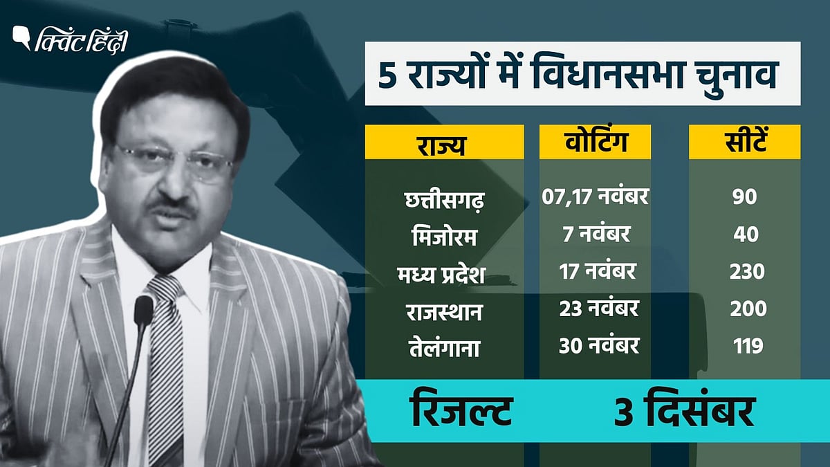<div class="paragraphs"><p>Assembly Elections 2023: MP, छ्त्तीसगढ़, राजस्थान समेत पांच राज्यों में चुनाव की तारीखों ऐलान</p></div>