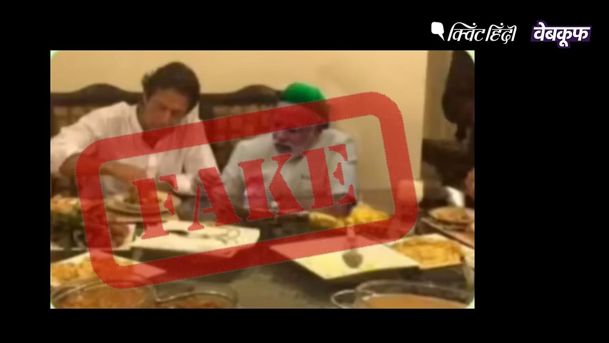<div class="paragraphs"><p>साथ खाना खाते दिख रहे प्रधानमंत्री नरेंद्र मोदी और इमरान खान की फोटो वायरल</p></div>