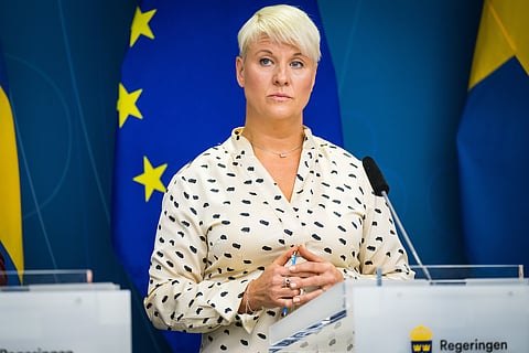 Äldre- och socialförsäkringsminister Anna Tenje (M).