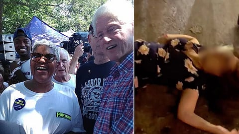 Victoria Parks och expresident Bill Clinton till vänster.