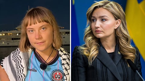 Sex personer frias efter Gazaprotesten mot Ebba Busch – Greta deltog