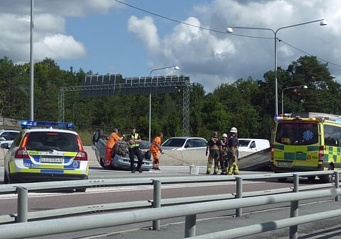 Singelolycka där rattfylleri var misstänkt olycksorsak.
