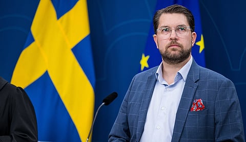 Sverigedemokraternas partiledare Jimmie Åkesson. 