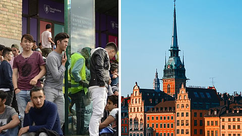 Nyanlända afghaner i Stockholm 2016.