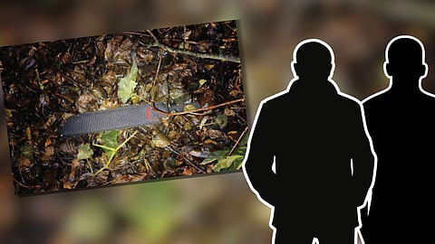 Machetefodralet som hittades i närheten av brottsplatsen.  