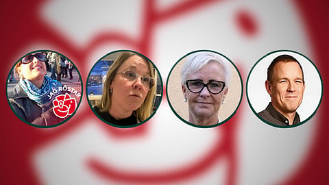 Fyra socialdemokrater tvingas nu avgå efter misstankar om ekobrott. Fr v: Desislava Cvetkova, Frida Burman, Anita Bdioui och Petter Stenberg.
