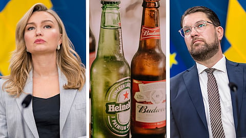 Ebba Busch (KD) och Jimmie Åkesson (SD). 