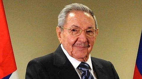 Raúl Castro, bror till Kubas mångårige diktator Fidel Castro, under ett besök i Ryssland 2015.