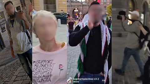 Bild på personerna som misstänkts för ofredande mot Carl-Oskar Bohlin