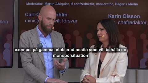 Carl-Oscar Bohlin (M): "Medierna har inte längre ensamrätt på verkligheten"