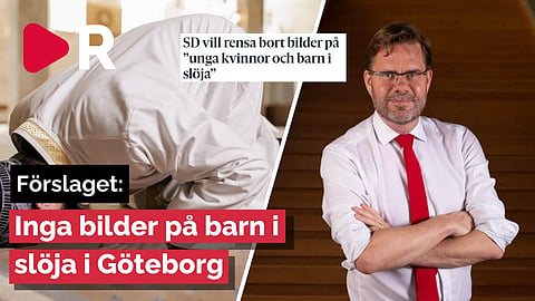 Sverigedemokraterna vill ta bort bilder på unga kvinnor och barn i slöja