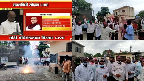 डॉ.भागवत कराड यांच्या मूळ गावी जल्लोष; ग्रामस्थांनी साजरा केला आनंदोत्सव