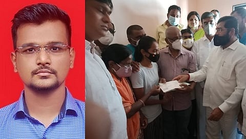 एकनाथ शिंदे यांनी घेतली स्वप्नील लोणकर यांच्या कुटुंबियांची भेट