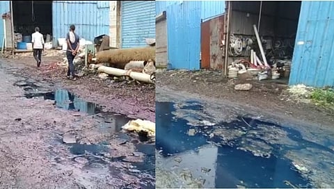 कल्याण ग्रामीण भागातील शेतकऱ्यांच्या शेतात घुसले केमिकल मिश्रित पाणी