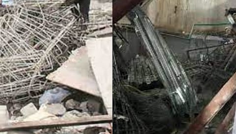 स्लॅब कोसळून 2 कामगारांचा मृत्यू; 5 कामगारांना गंभीर दुखापत 