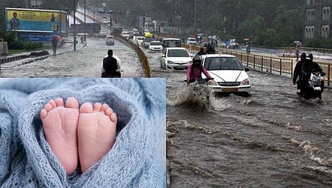 पुराच्या पाण्यात महिलेला सुरु झाल्या प्रसव वेदना, पुढे जे झाले... 