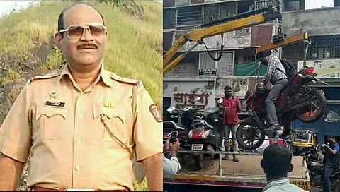 तरुणाला गाडी सकट टेम्पोत टाकण्याचं प्रकरण भोवलं; पोलिस अधिकाऱ्याची बदली 