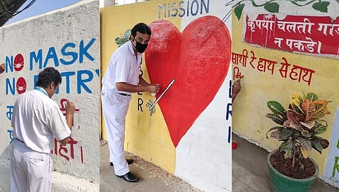 शिवडी स्थानकाचा कायापालट; जुन्या खराब भिंतींना रंगरंगोटी करत सामाजिक संदेश