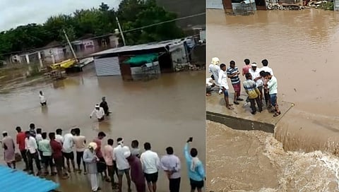 परभणीत ढगफुटीसदृष्य पावसामुळे पिकं पाण्याखाली; घरांचही मोठं नुकसान